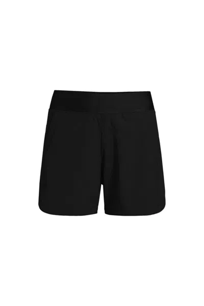 Lands' End Women's Plus Size Women's 5" Board Shorts In Black