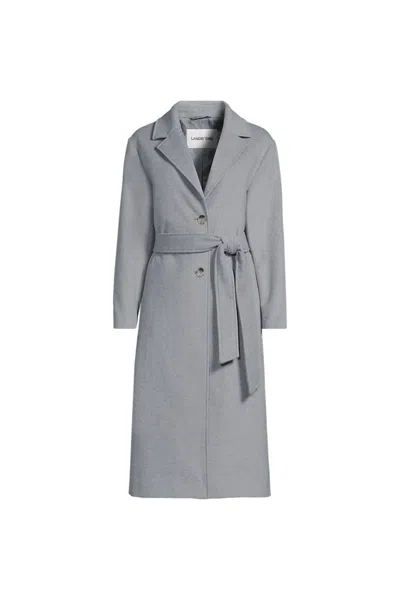 LANDS' END WOMEN'S PLUS SIZE WOOL WRAP LONG COAT