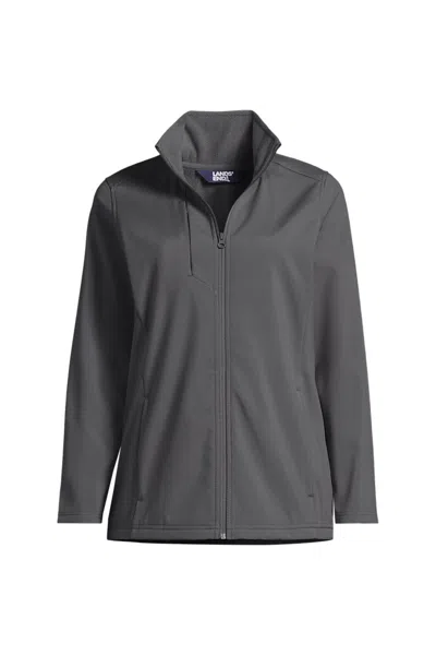 Lands' End Women's Plus Soft Shell Jacket In Gray