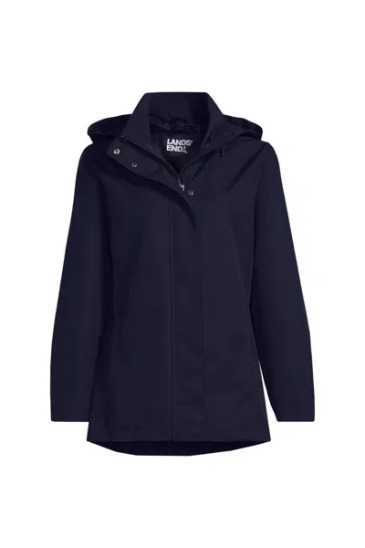 Lands' End Women's Plus System Hooded Shell Jacket In Purple
