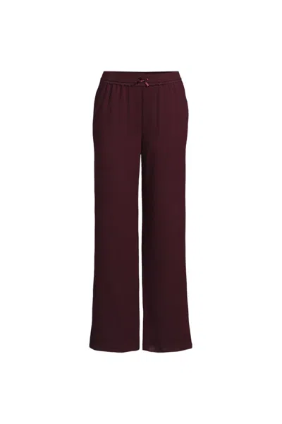 Lands' End Pointelle Sleep Pants In Burgundy