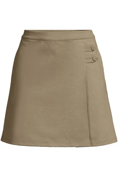 Lands' End Women's Ponte A Line Skort Above The Knee In Brown