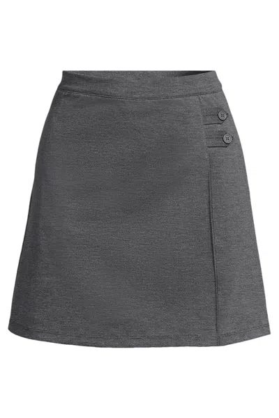 Lands' End Women's Ponte A Line Skort Above The Knee In Gray