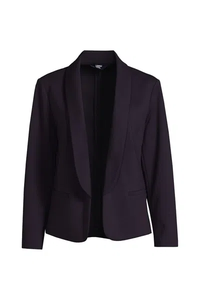 Lands' End Women's Ponte Shawl Collar Blazer In Blue