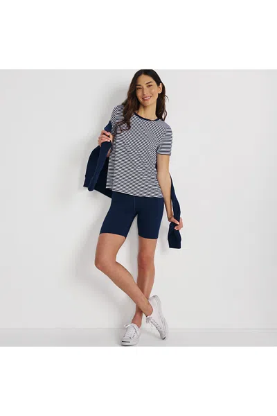 Lands' End Women's Power Performance Short Sleeve Crewneck Tee In Blue