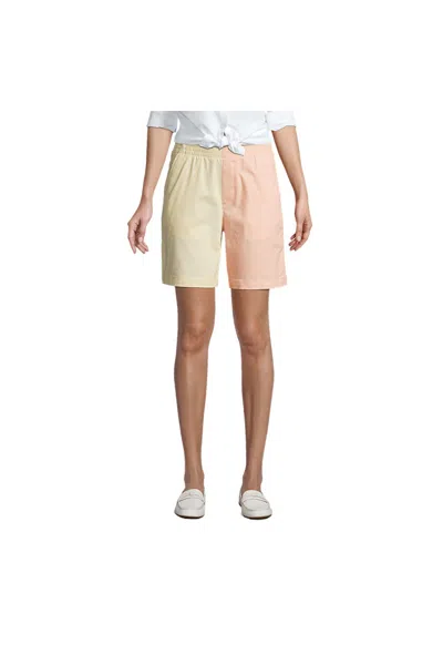 Lands' End Women's Pull On 7" Chino Shorts In Gold