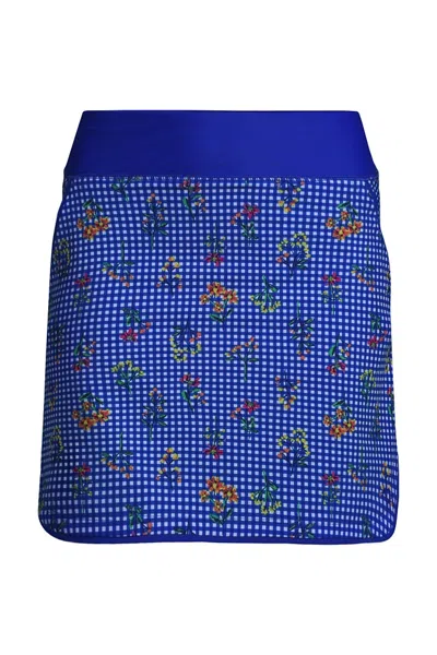 Lands' End Women's Quick Dry Board Skort Swim Skirt In Blue