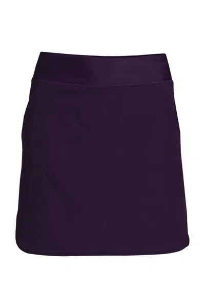 Lands' End Women's Quick Dry Board Skort Swim Skirt In Purple