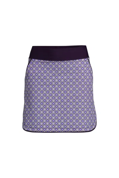 Lands' End Women's Quick Dry Board Skort Swim Skirt In Purple