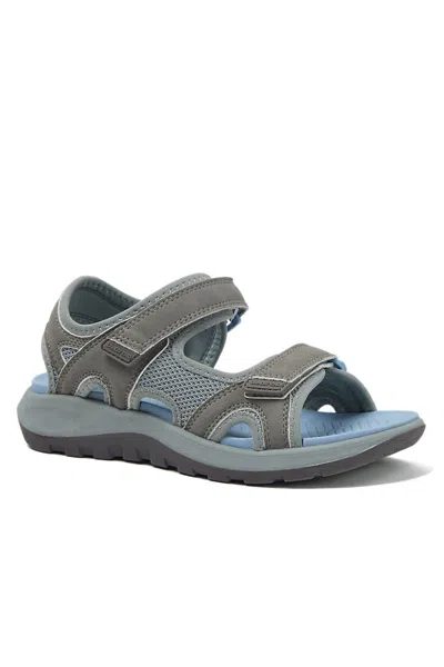 Lands' End Women's River Sport Open Toe Sandals In Gray