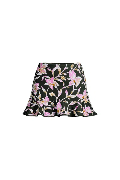 Lands' End Women's Ruffle Hem Mini Swim Skirt In Multi