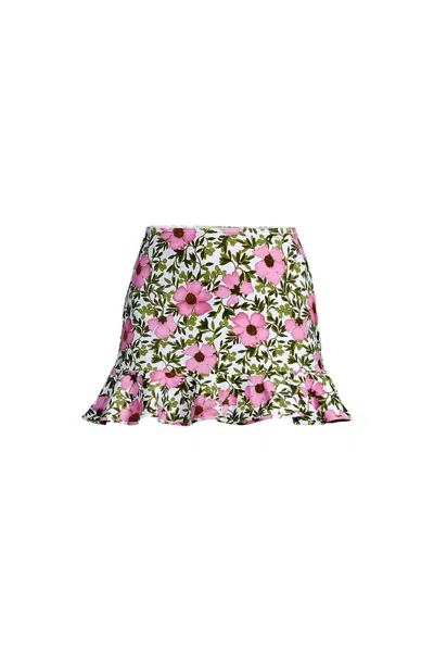 Lands' End Women's Ruffle Hem Mini Swim Skirt In Multi