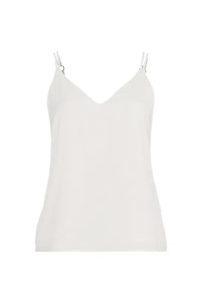Lands' End Women's Satin Vneck Camisole In White
