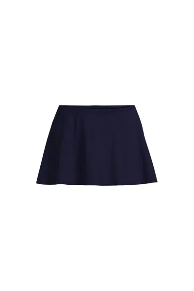 Lands' End Women's Sculpting Suit High Waisted Mini Swim Skirt In Blue
