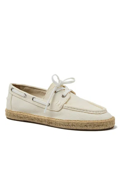Lands' End Seaport Espadrille Boat Shoes In Neutral