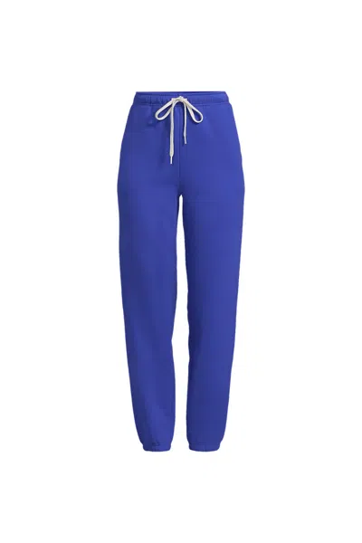 Lands' End Women's Serious Sweats High Rise Jogger Pants - Set Bottom In Blue