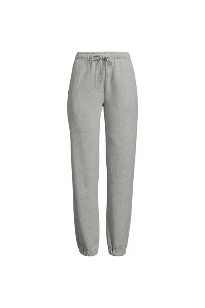 Lands' End Women's Serious Sweats High Rise Jogger Pants - Set Bottom In Gray