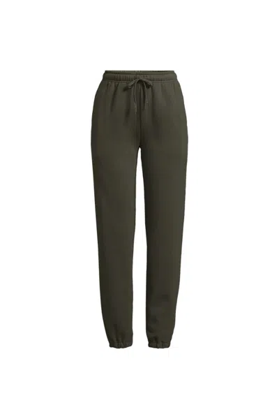 Lands' End Women's Serious Sweats High Rise Jogger Pants - Set Bottom In Green