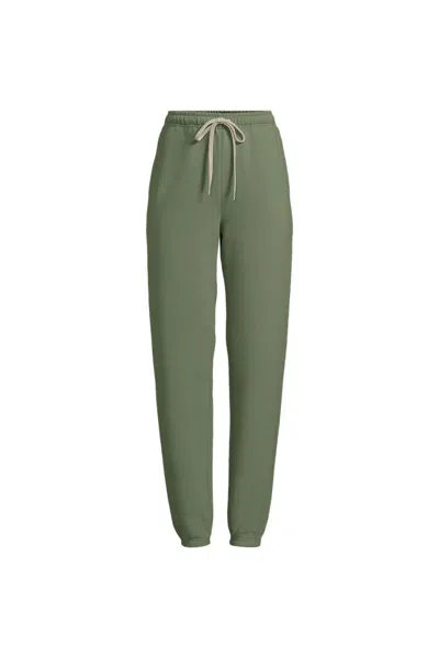 Lands' End Women's Serious Sweats High Rise Jogger Pants - Set Bottom In Green