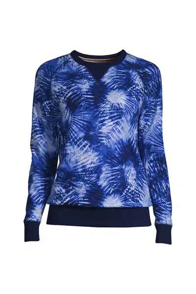 Lands' End Women's Serious Sweats Raglan Sweatshirt In Multi