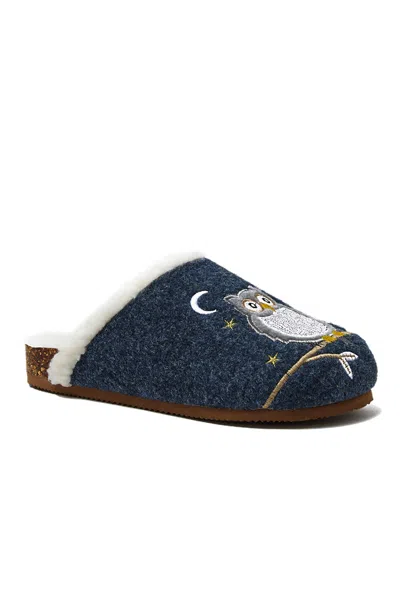 Lands' End Women's Sherpa Lined Clog House Slippers In Blue