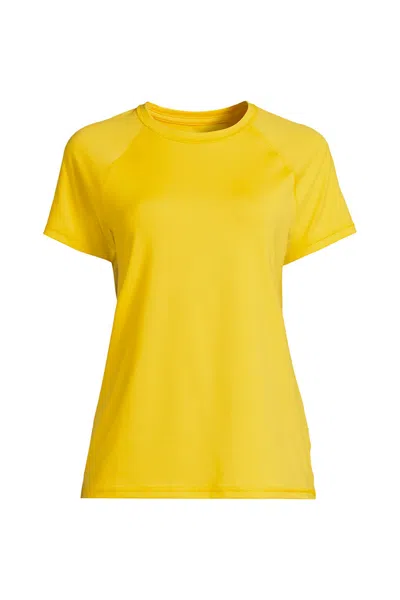 Lands' End Women's Short Sleeve Active Tee In Yellow