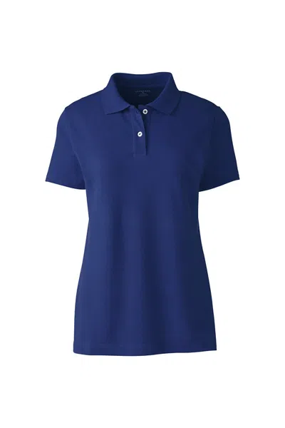 Lands' End Women's Short Sleeve Basic Mesh Polo Shirt In Multi
