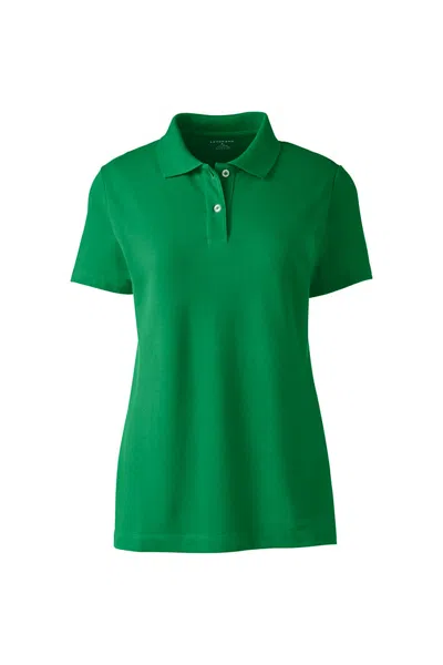 Lands' End Women's Short Sleeve Basic Mesh Polo Shirt In Multi