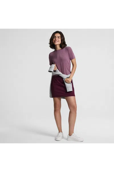Lands' End Women's Short Sleeve Cooling Performance Tunic Tee In Purple