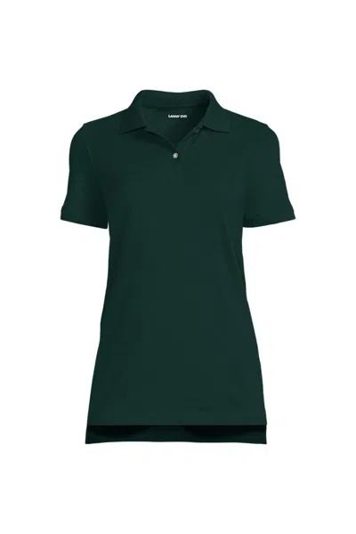 Lands' End Women's Short Sleeve Mesh Polo Shirt In Green