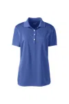 Lands' End Women's Short Sleeve Solid Active Polo In Blue