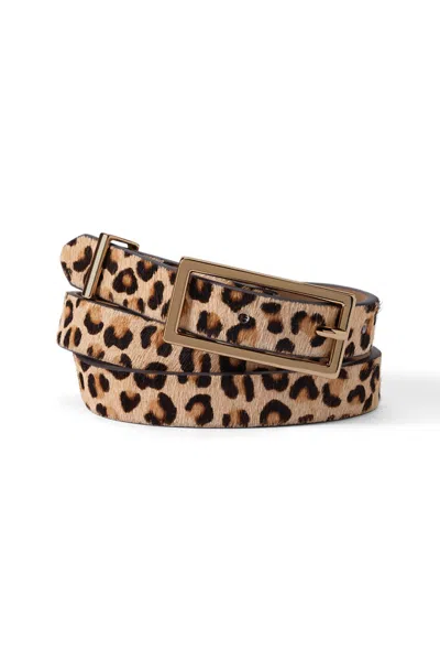 Lands' End Women's Skinny Belt In Brown
