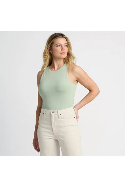 Lands' End Women's Slender Tank Top In Green
