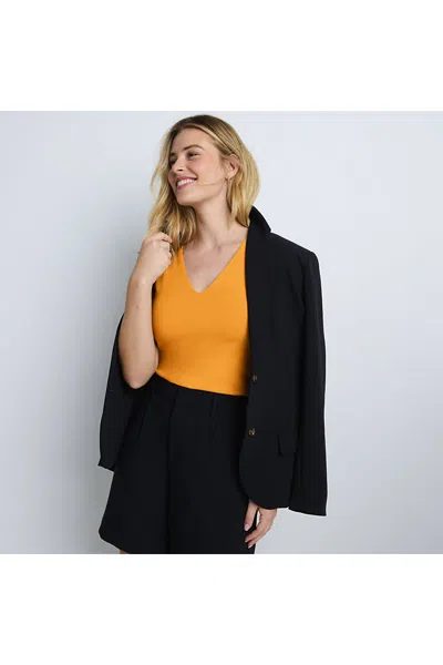Lands' End Women's Slender Tank Top In Orange