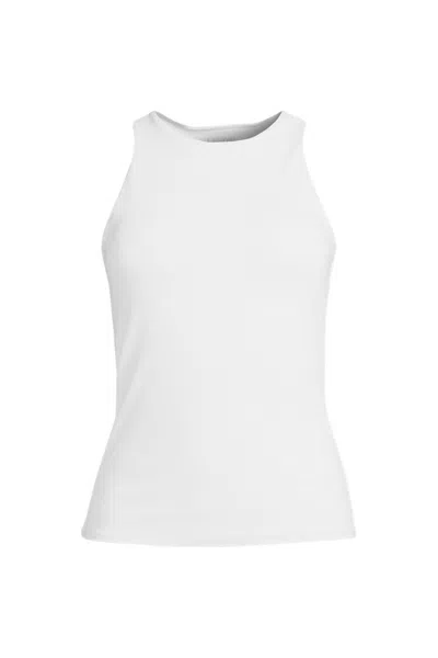 Lands' End Women's Slender Tank Top In White