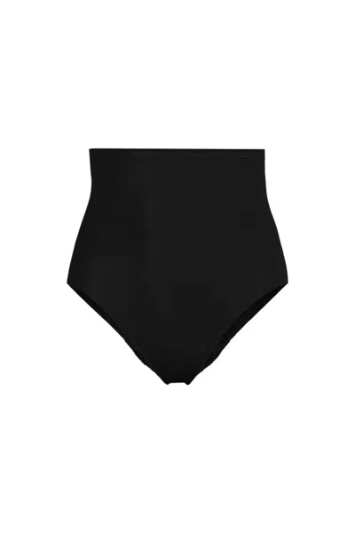 Lands' End Women's Slendersuit Ultra High Waisted Bikini Bottoms In Black
