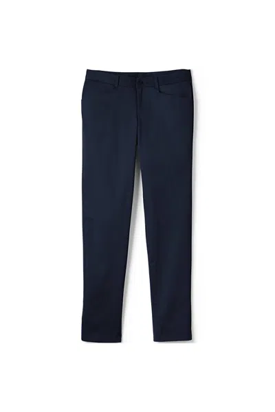 Lands' End Women's Slim Fit Stretch Chino Pants In Blue