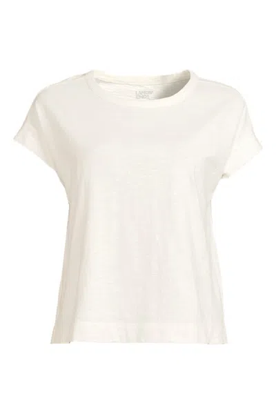 Lands' End Women's Slub T-shirt In White