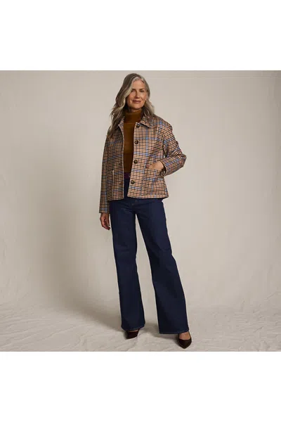 Lands' End Women's Soft Denim High Rise Classic Flare Jeans In Blue