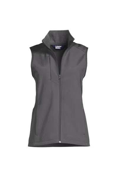 Lands' End Women's Soft Shell Vest In Gray