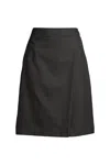 Lands' End Plus Solid A-line Skirt Below The Knee In Gray