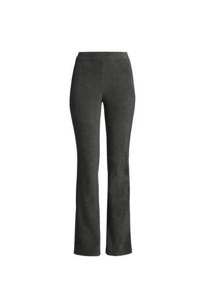 Lands' End Women's Sport Knit High Rise Corduroy Bootcut Pants In Gray