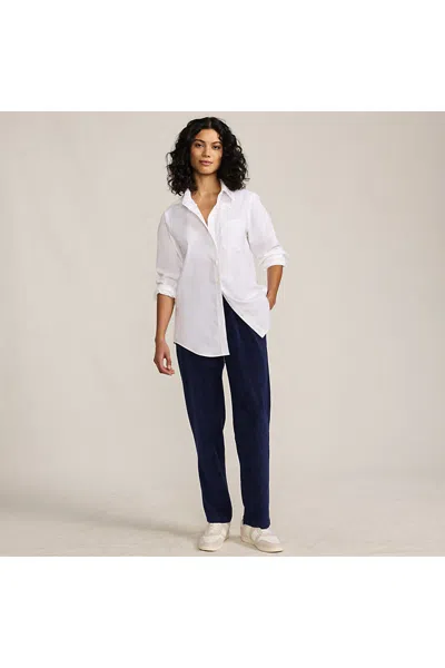 Lands' End Women's Sport Knit High Rise Corduroy Pants In Blue
