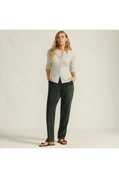 Lands' End Women's Sport Knit High Rise Corduroy Pants In Green