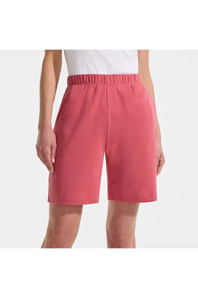 Lands' End Women's Sport Knit High Rise Shorts In Red