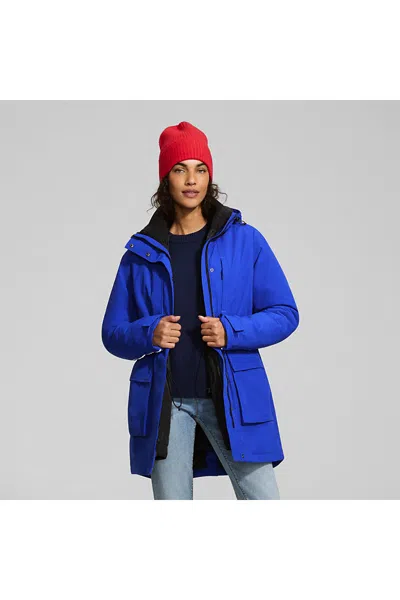 Lands' End Women's Squall Waterproof Insulated 3 In 1 Winter Parka In Blue