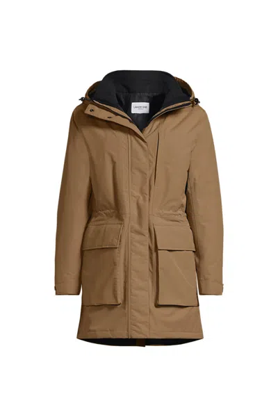 Lands' End Women's Squall Waterproof Insulated 3 In 1 Winter Parka In Brown