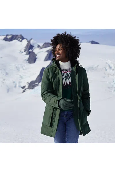 Lands' End Women's Squall Waterproof Insulated 3 In 1 Winter Parka In Green