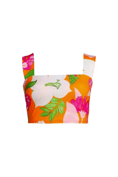 Lands' End Women's Square Neck Bikini Top In Multi