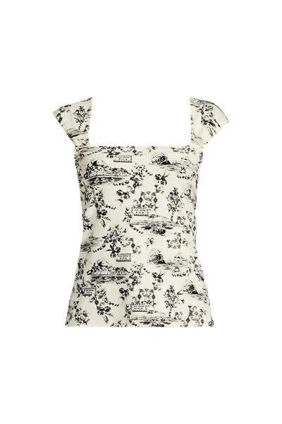 Lands' End Women's Square Neck Underwire Tankini Top In White